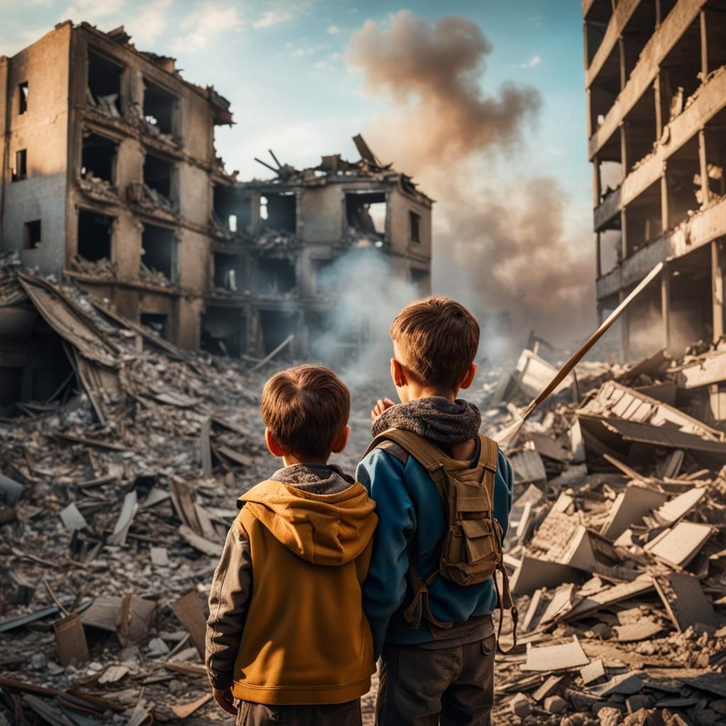 War's Devastating Reality in Hyperrealistic Color