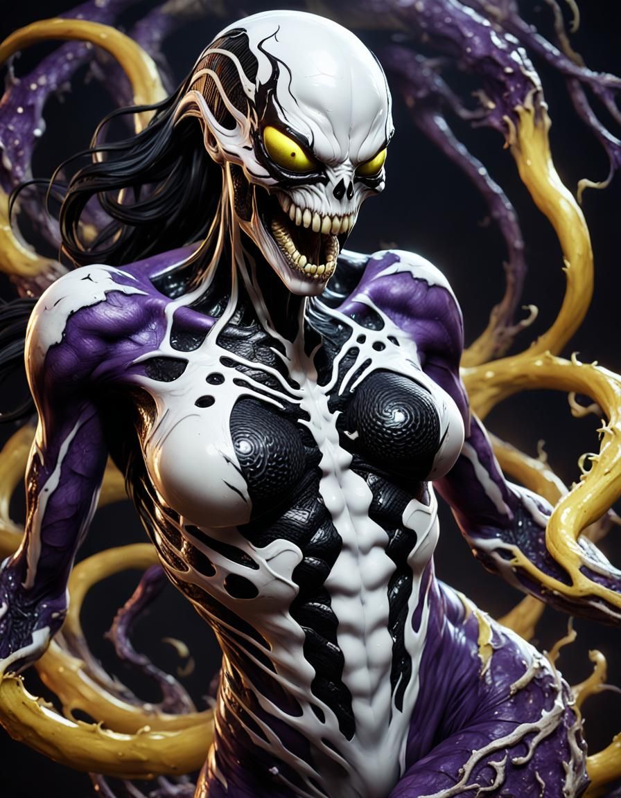 Symbiotic Venom: Dark Fantasy Concept Art in 8K