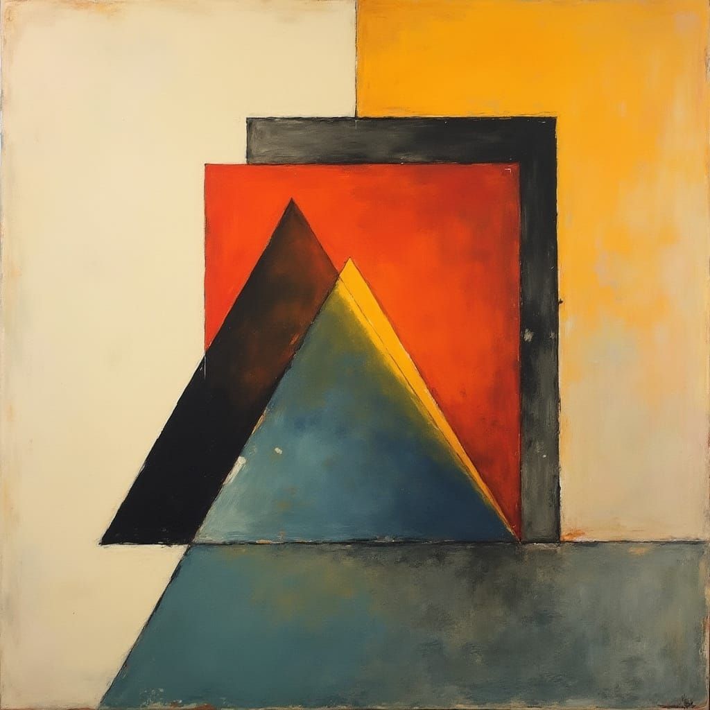 Geometric Abstraction in Vibrant Kandinsky Colors