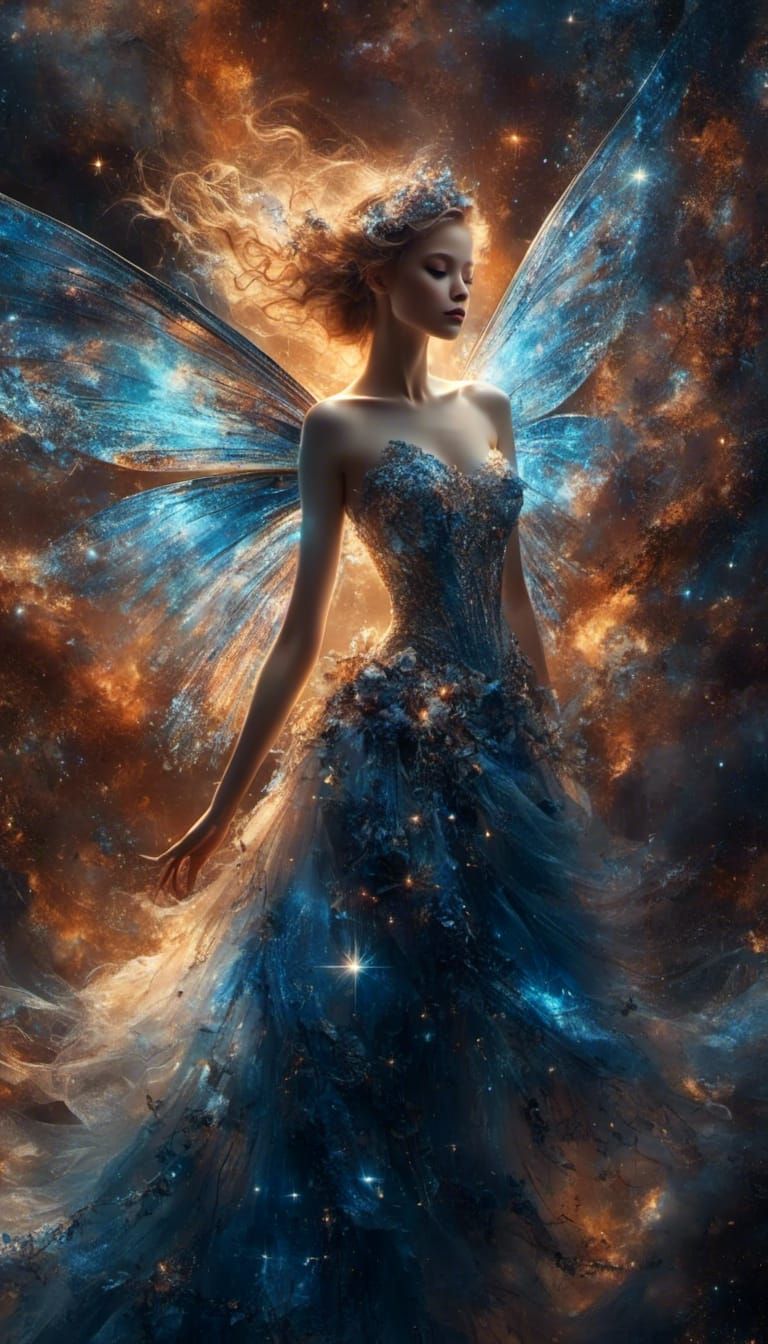 Ethereal Galaxy Fairy in Exquisite Painting Style