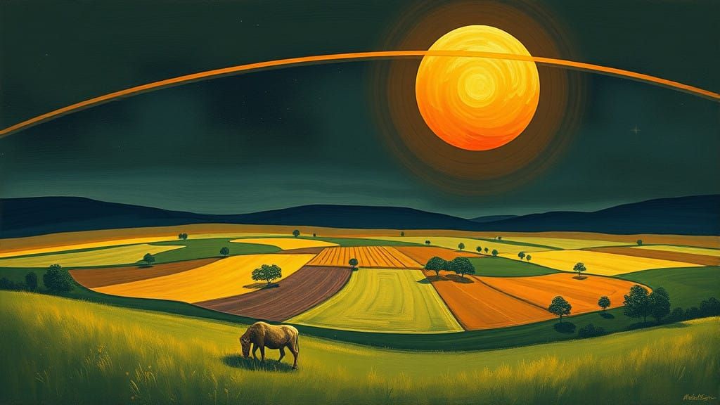 Cubist Landscape of Duality in a Twin-Sunned Australian Tona...