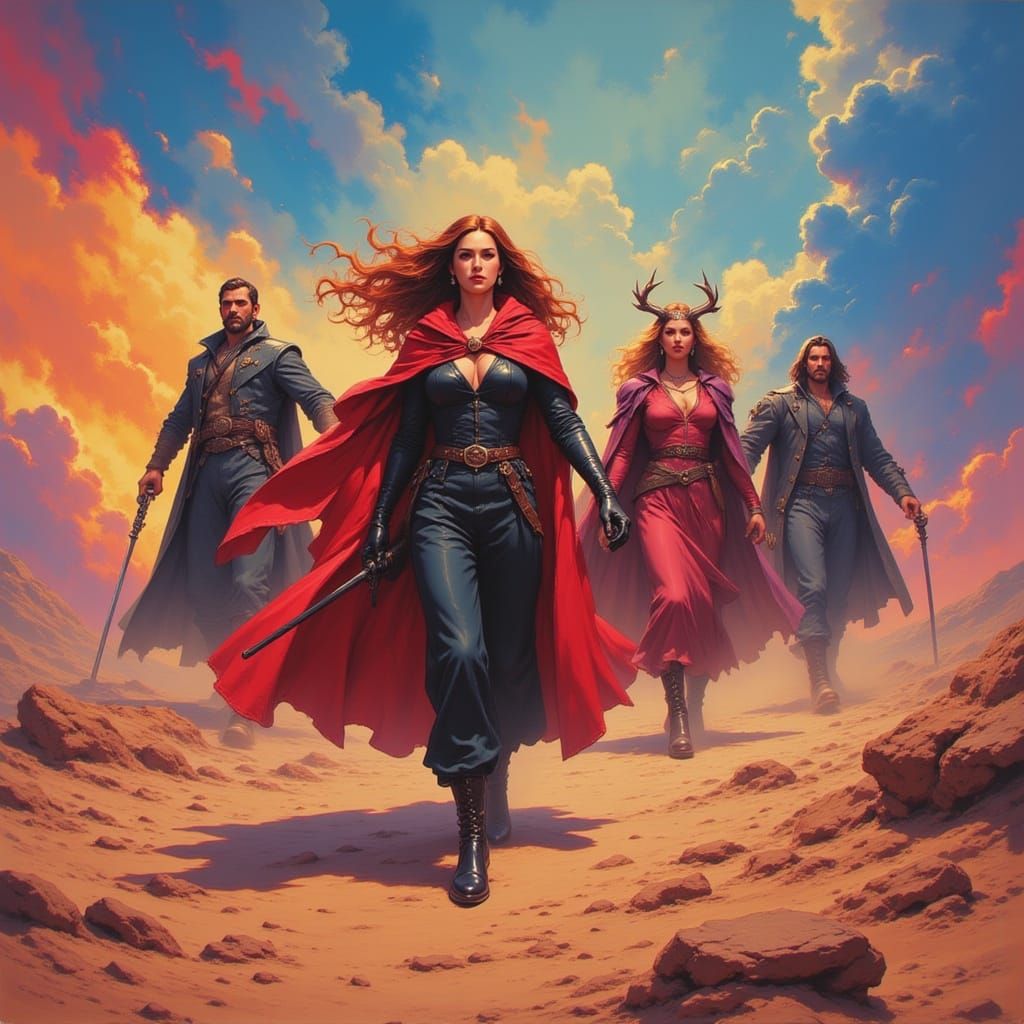 The new Hellfire club, featuring Wanda Maximov, The Enchantress, Sebastian Shaw and Dorian Grey