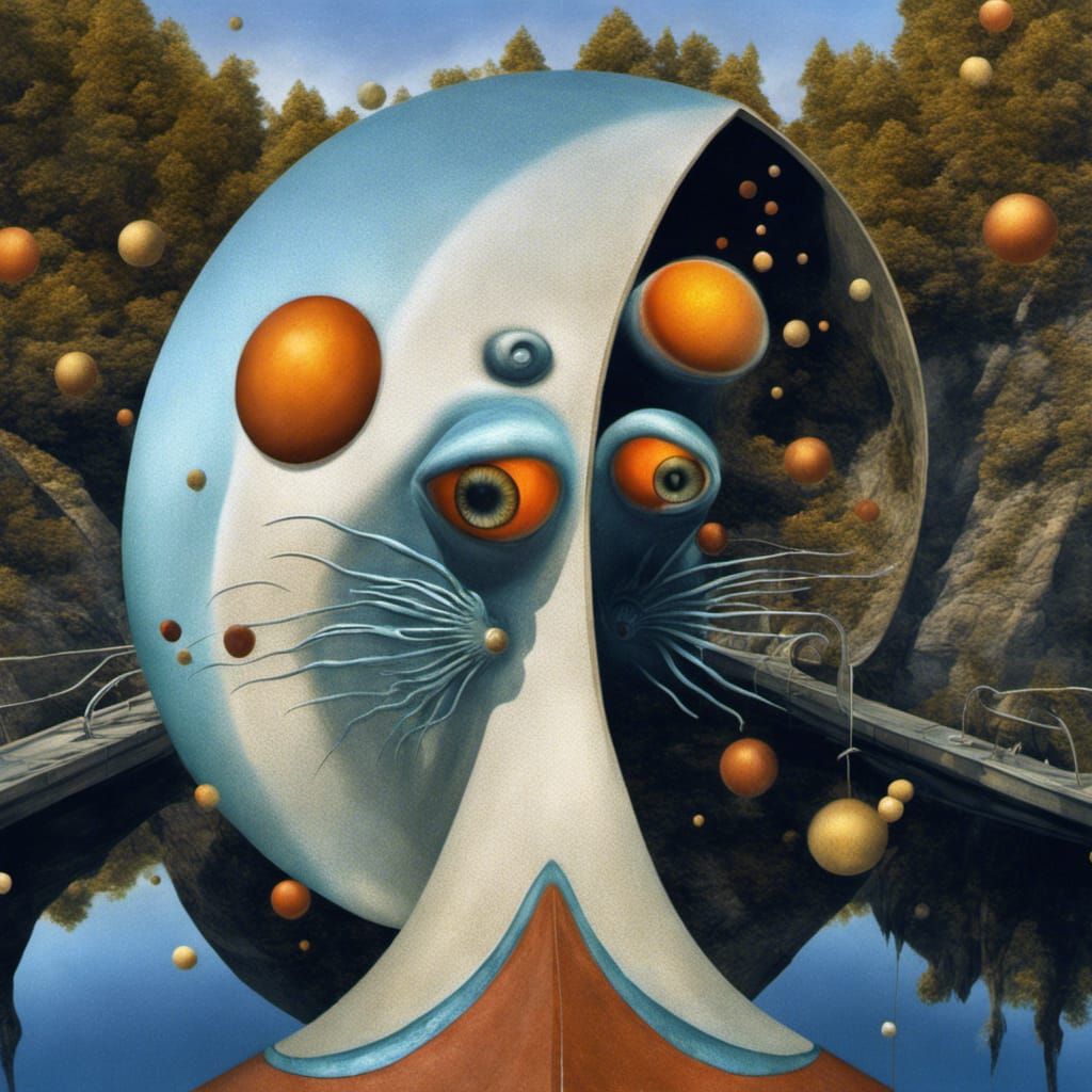Surreal Alien People and Pets in Dreamy Magical Realism