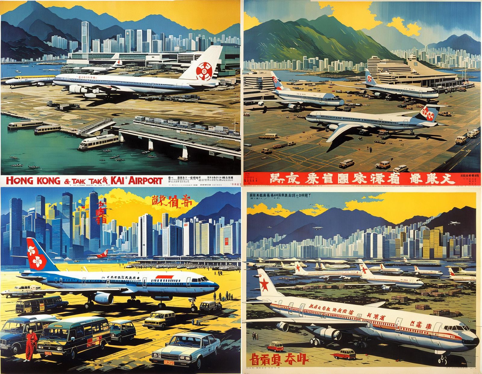 Hong Kong Kai Tak Airport: 1980s Movie Poster