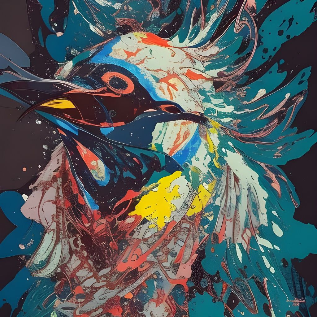 Radioactive Penguin Portrait in Borderlands Style