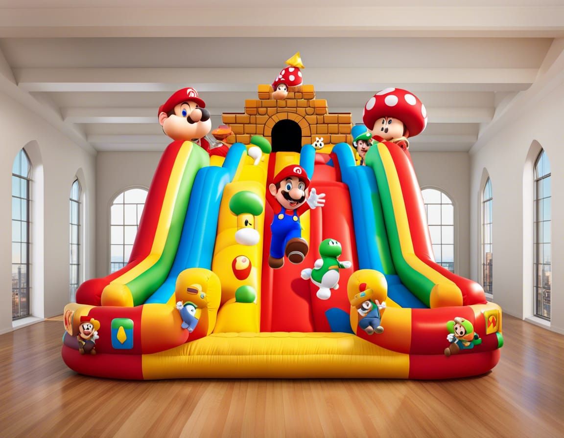 Super Mario Bros Inflatable Slide