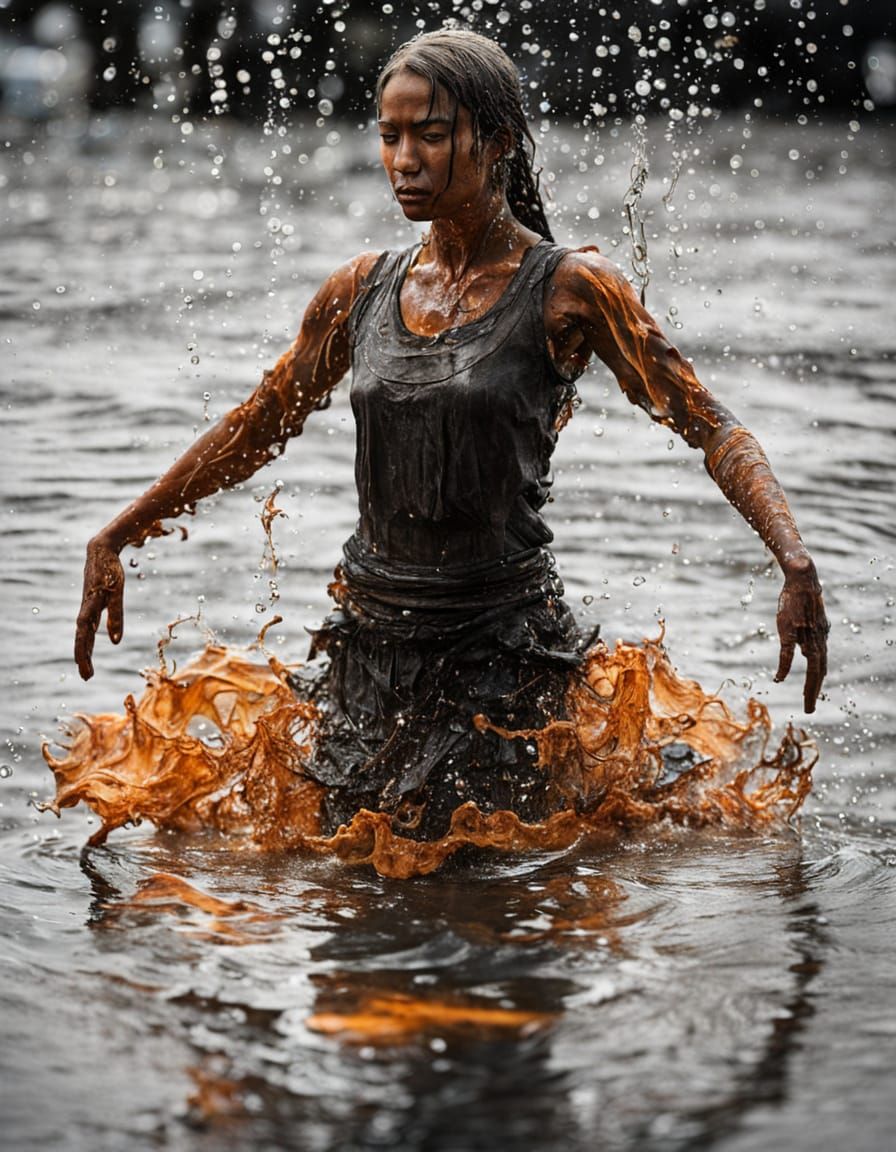 Surreal Water Dancer Captured in Ephemeral Beauty