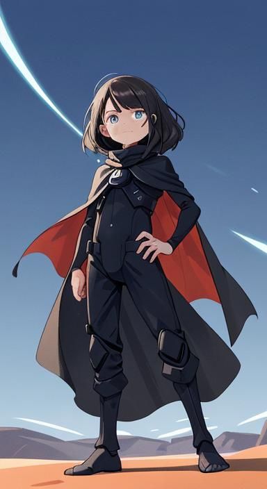 Anime Illustration of Paul Atreides on Arrakis
