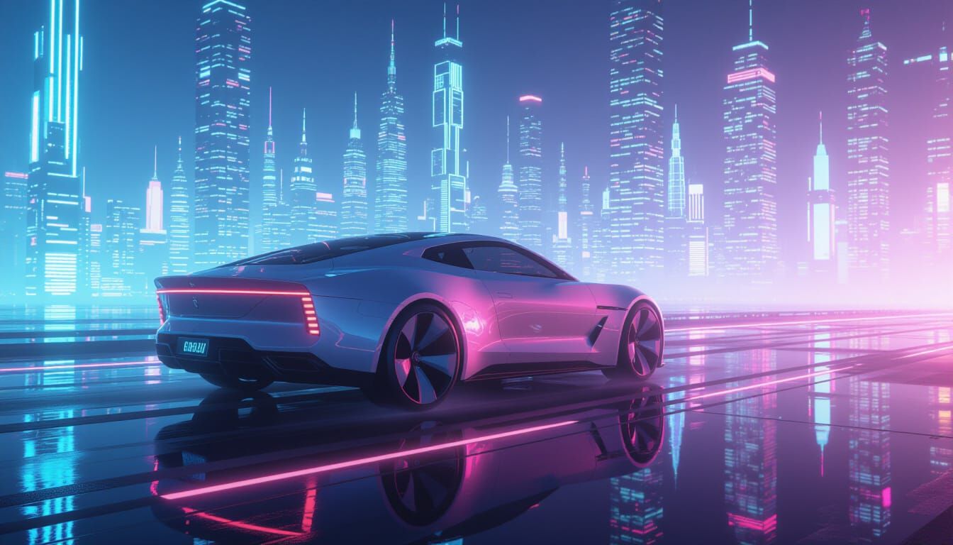 Bioluminescent Vertical Forest in Futuristic Aerial City