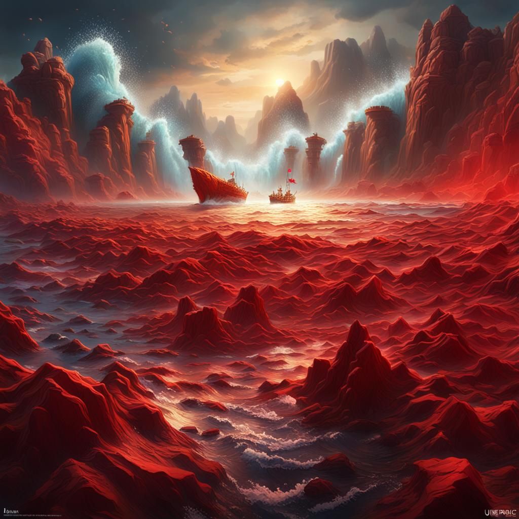 Parting the Red Sea: Detailed Matte Painting