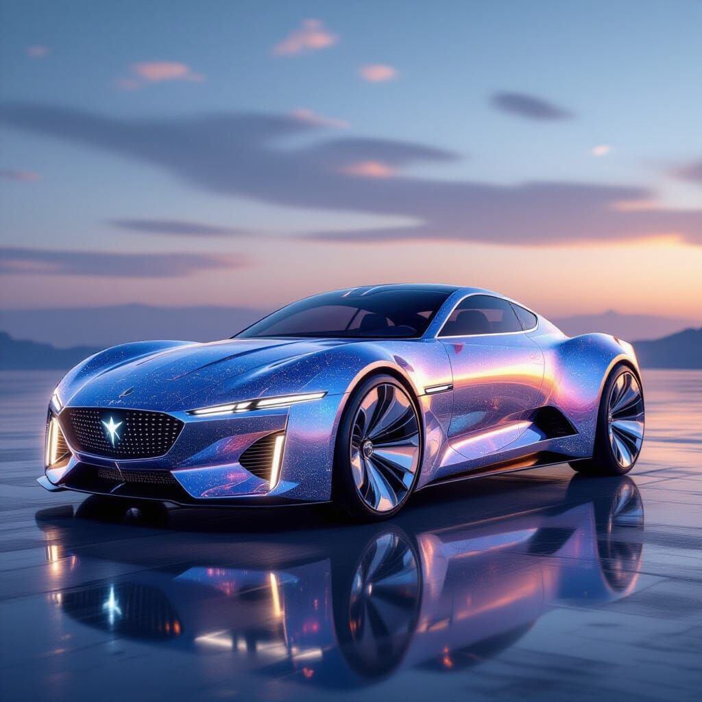 Celestial Stardust Car with Cosmic Energy