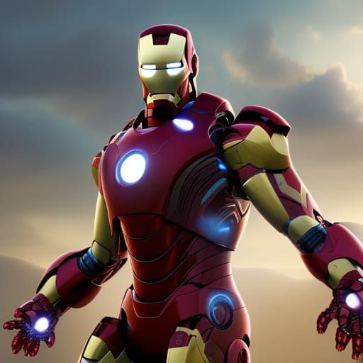 Detailed Matte Painting of Iron Man in 8K