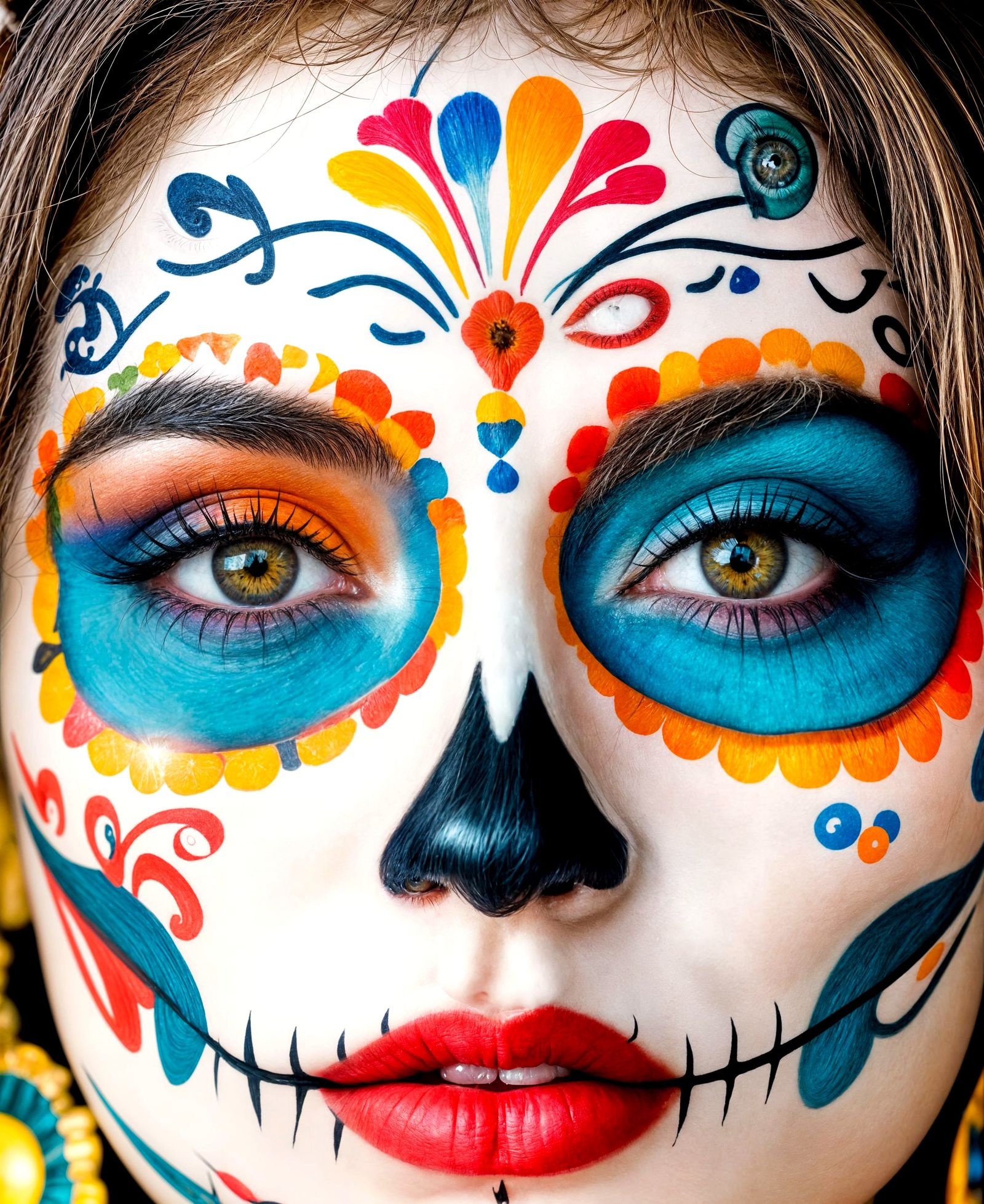 Colorful Day of the Dead Portrait