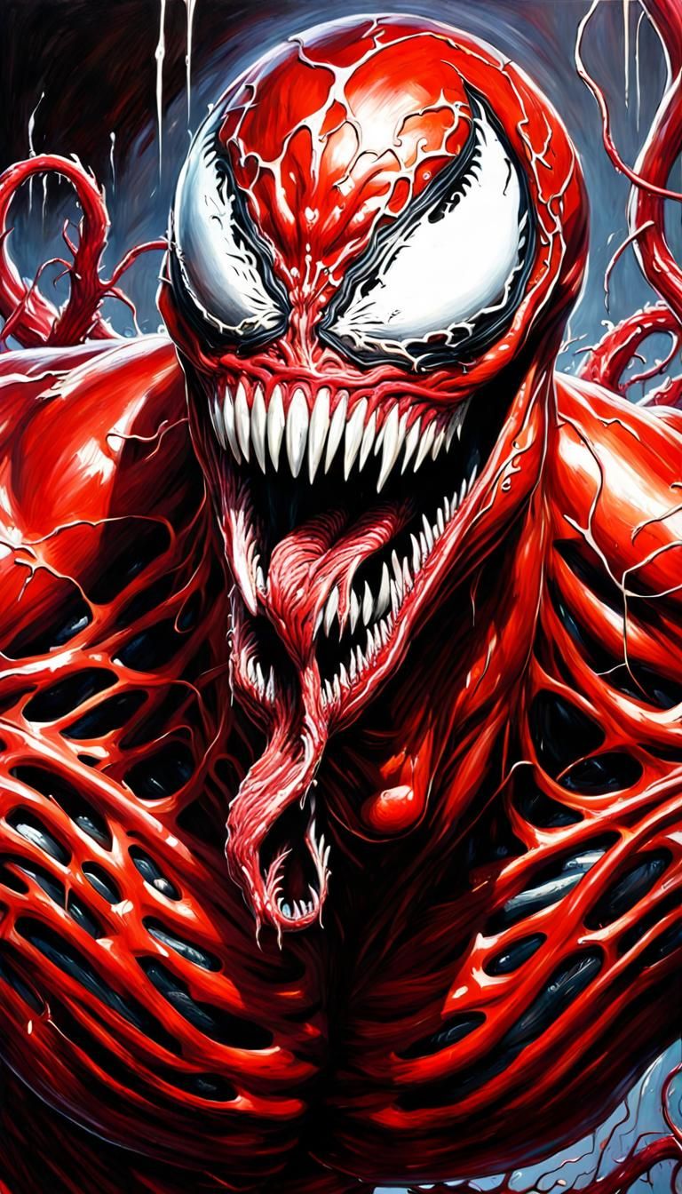 Carnage Venom Complex: Oil Painting