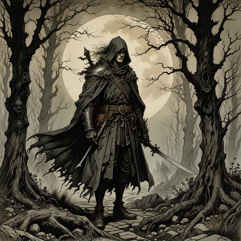 Grimdark Fantasy Art Inspired by Arthur Rackham