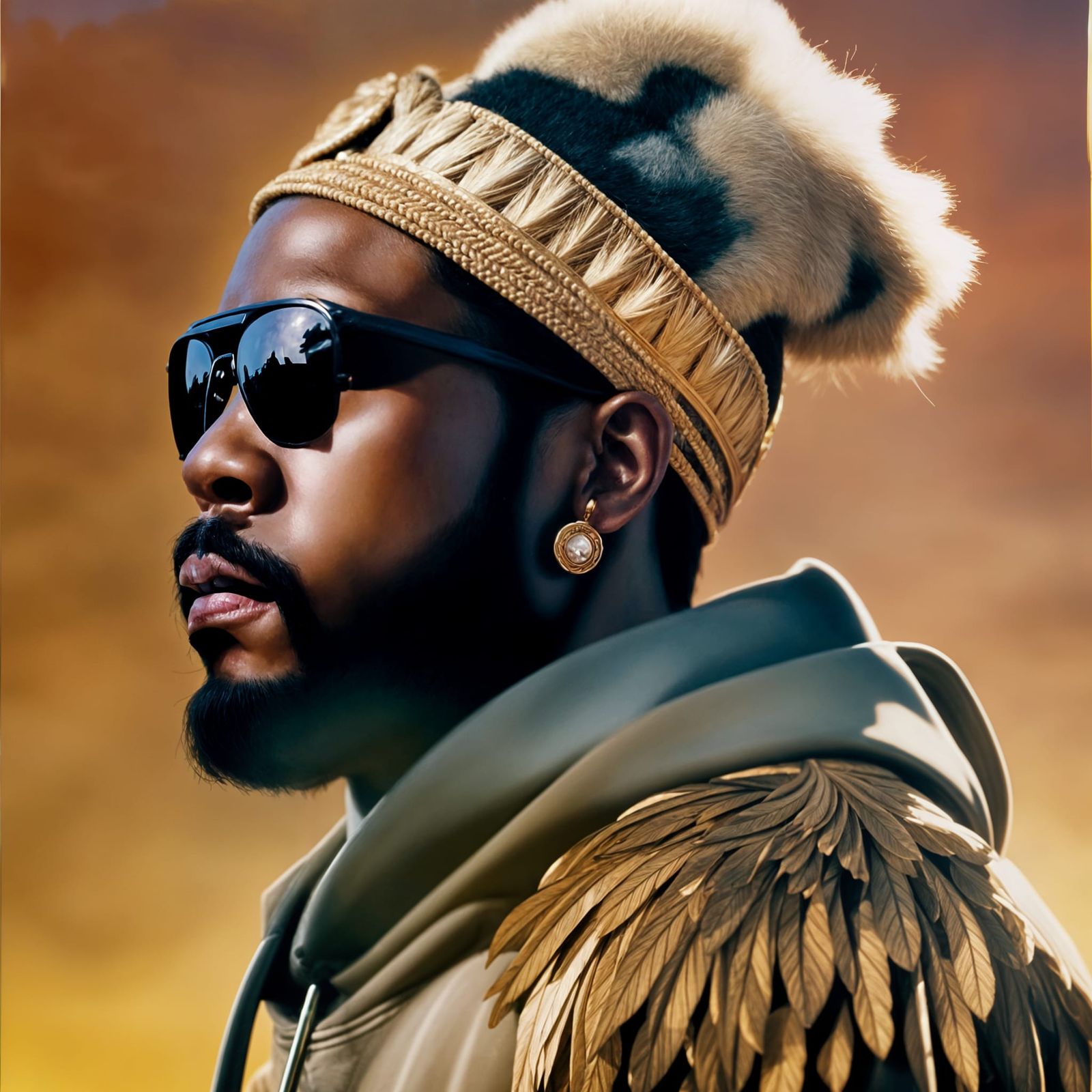 Cyberpunk Warrior in Full Armor