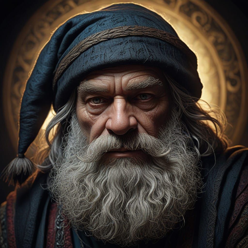 Dwarf Wizard in Baroque Fantasy Portrait