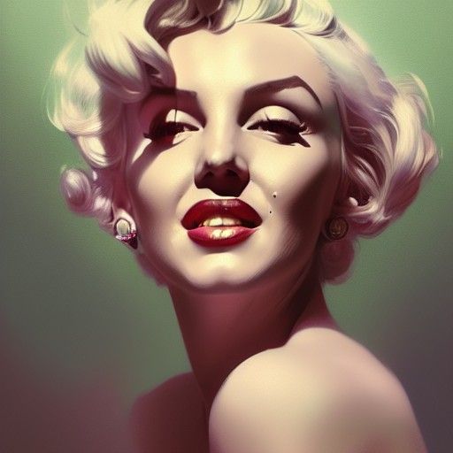 Hyperrealistic Portrait of Marilyn Monroe, Detailed Concept ...