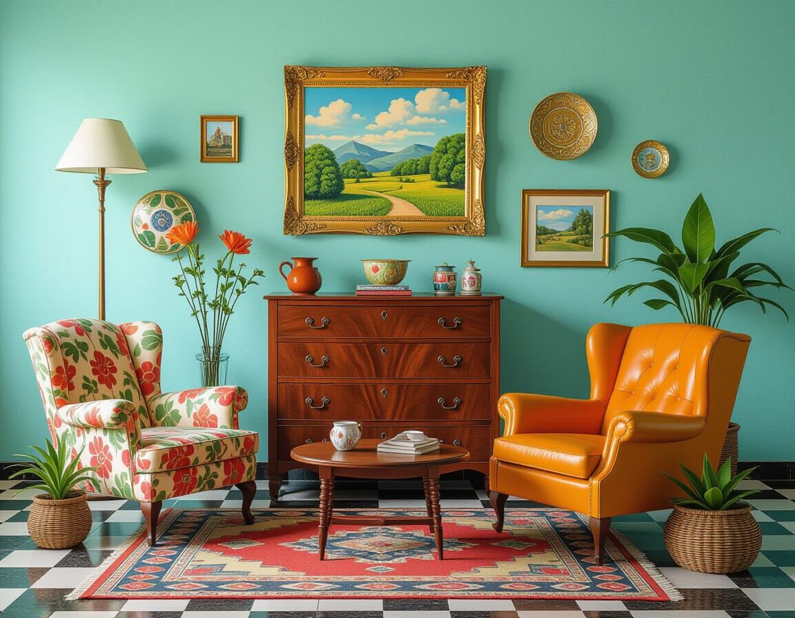 Surreal Hyperrealistic Still Life with Vibrant Colors