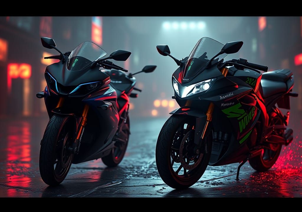 Kawasaki Ninja vs Oekaki Ninja: Engine Trouble