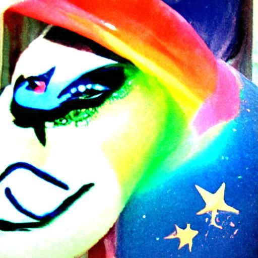 Rainbow Starlight Drag Queen Portrait