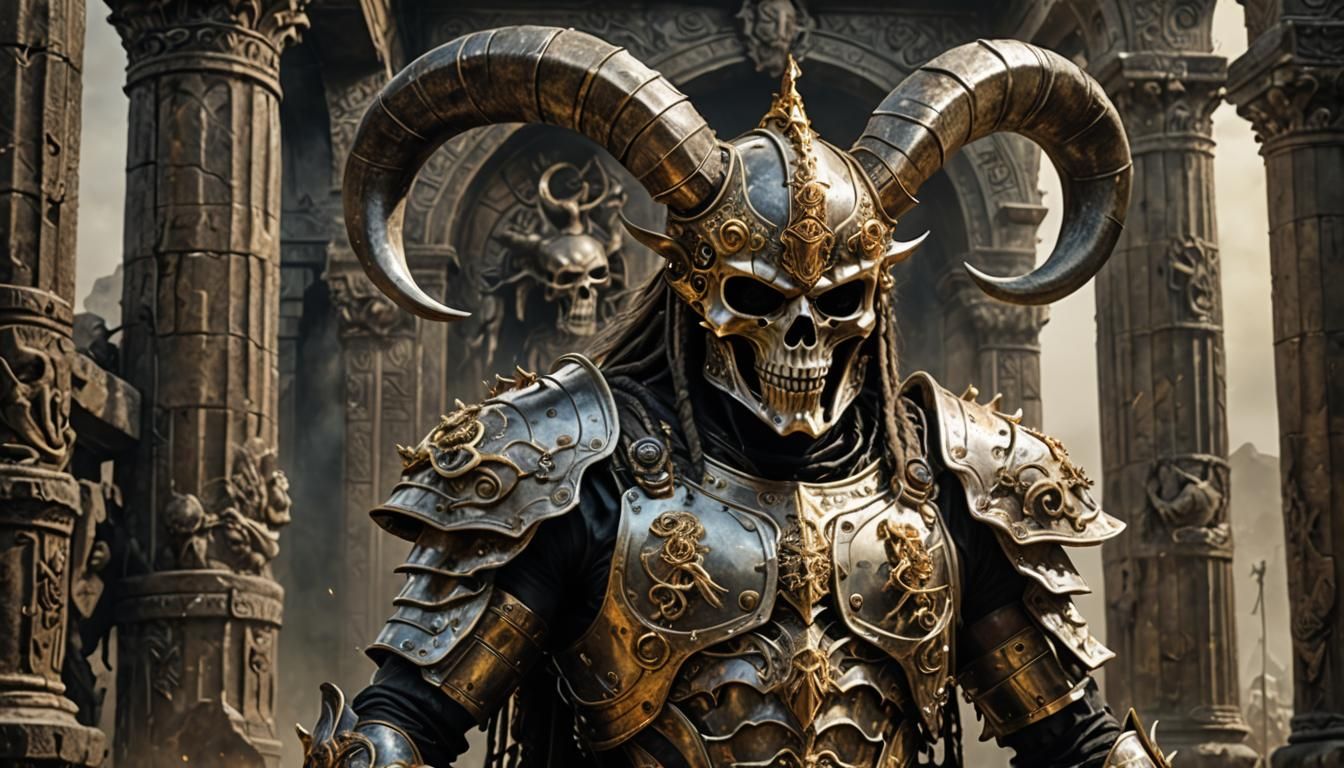 Epic Spectral Warrior in Ornate Golden Armor