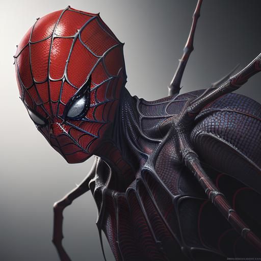 Hyperrealistic Spider-Man Splash Art Concept