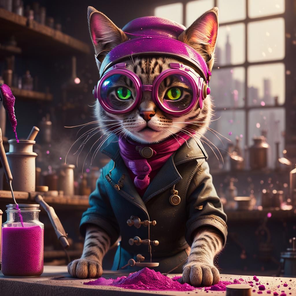 eccentric young cat alchemist