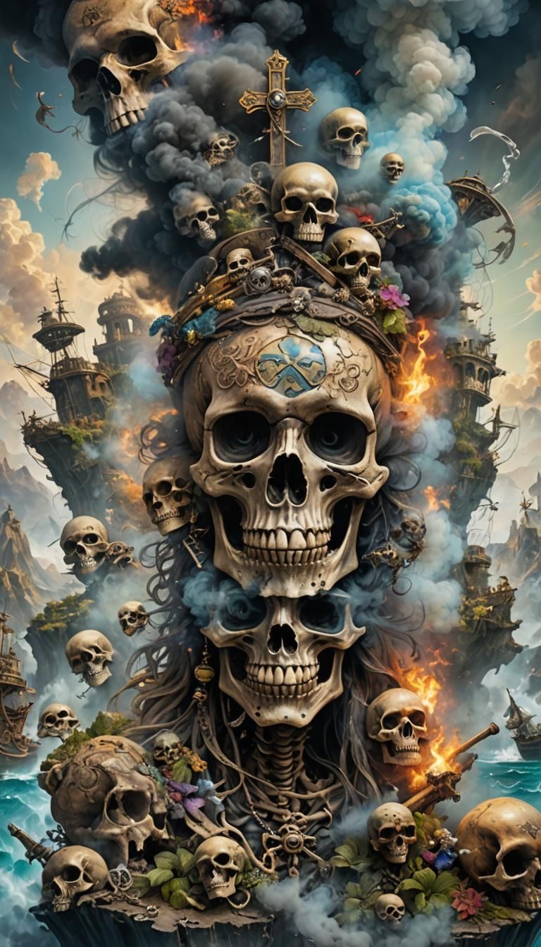 Conceptual art double-exposure collage Josephine wall WLOP A...