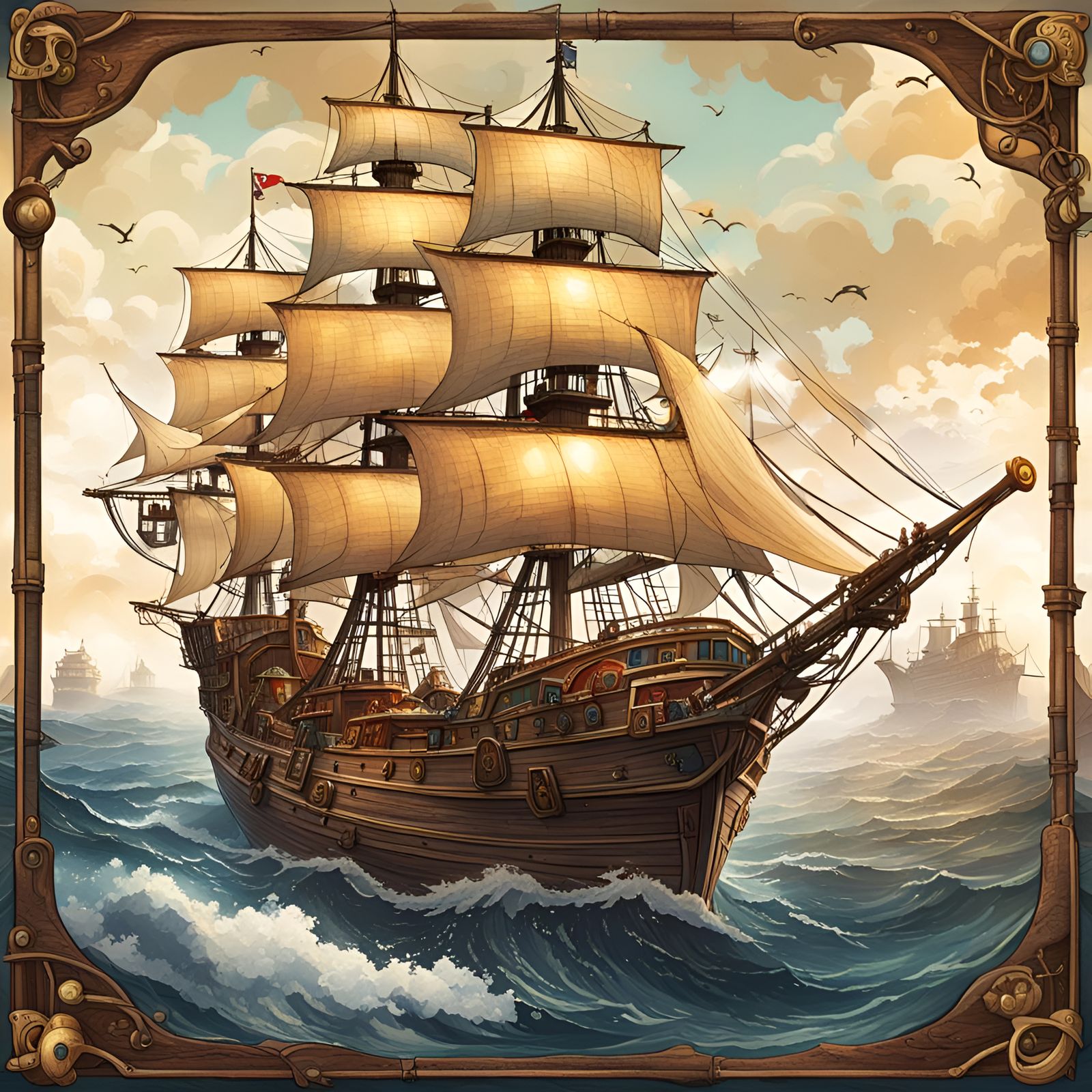 Epic Pirate Adventure on the Open Sea