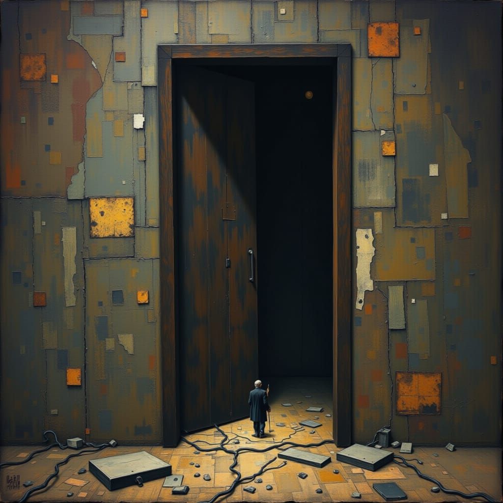 Surreal Doorway to Nowhere: Forgotten Thresholds