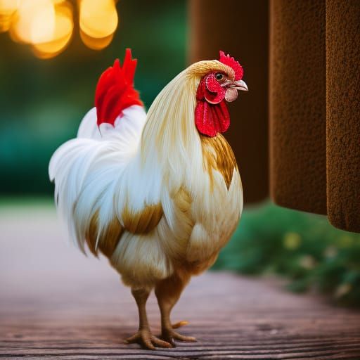 Attractive Chicken and Rooster Glamour Shot