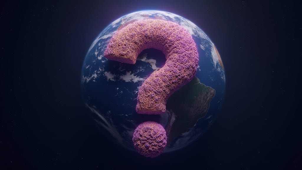 Ethereal Earth Suspended in Cosmic Mystery