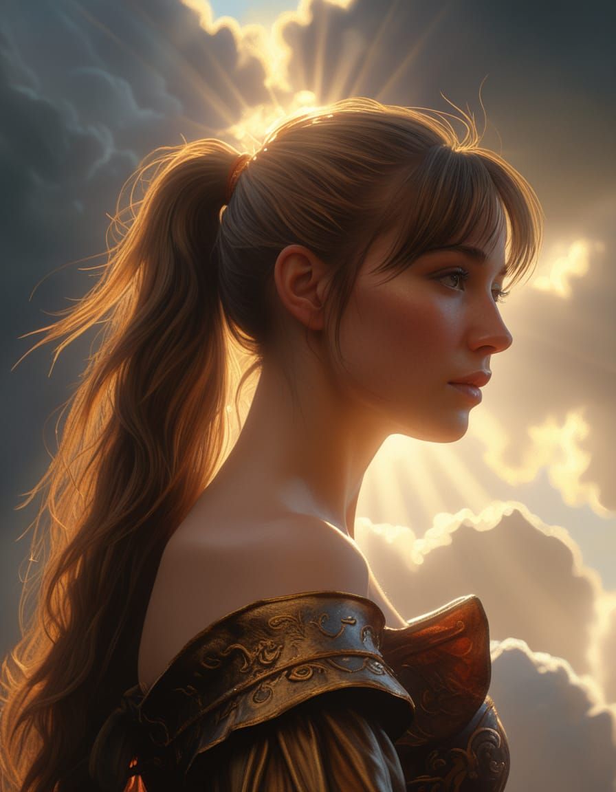 Ethereal Eve in Renaissance Style Oil Painting