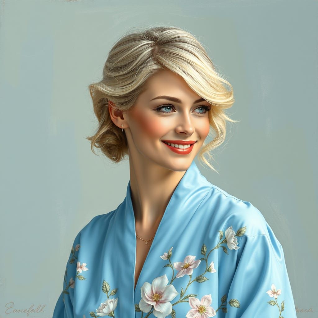 European Woman in Soft Impressionist Style