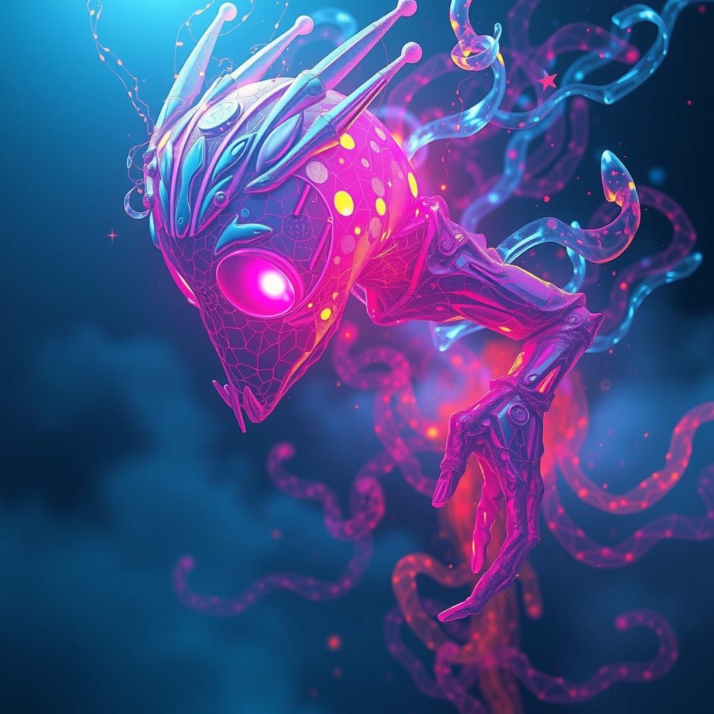 Ethereal Dream Entity in Vibrant Colors