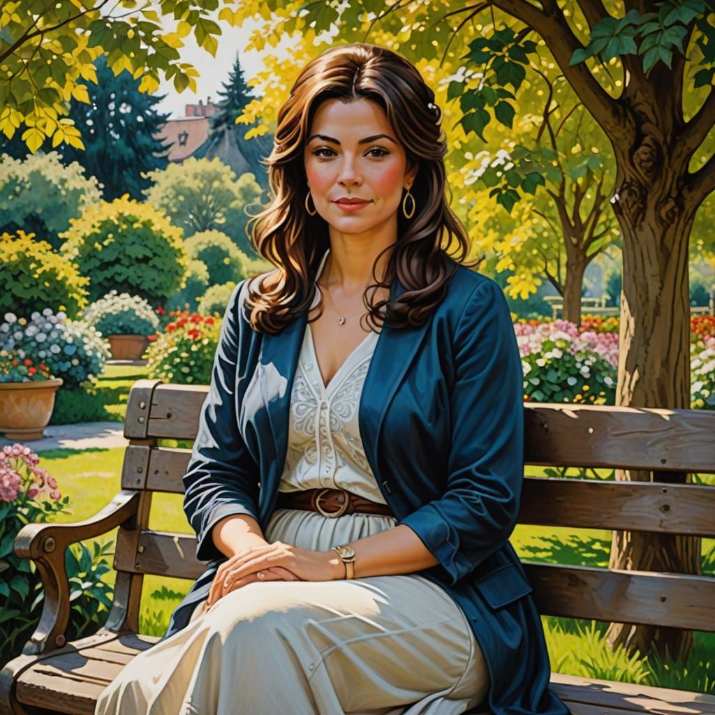 Classical Beauty in a Serene Garden