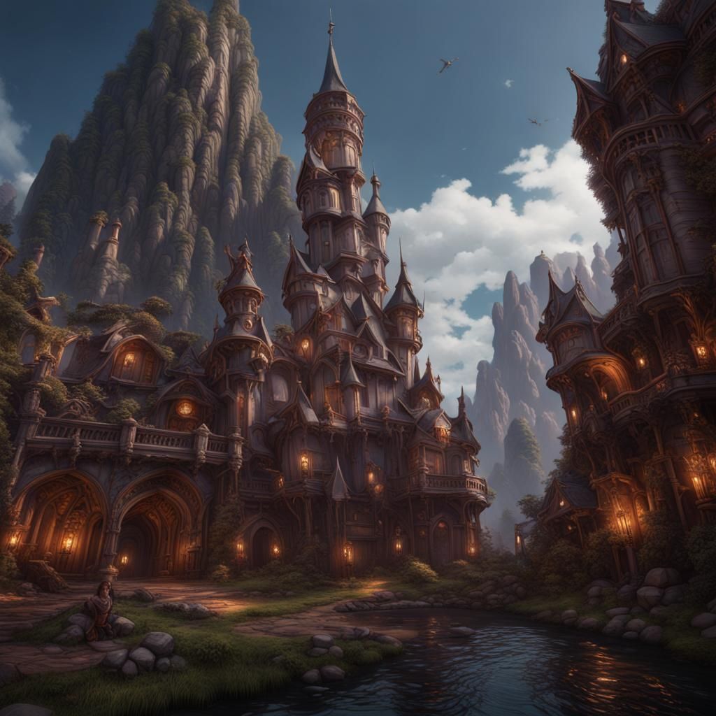 Fantastical Portrait of Danny Elfman, Detailed Matte Paintin...