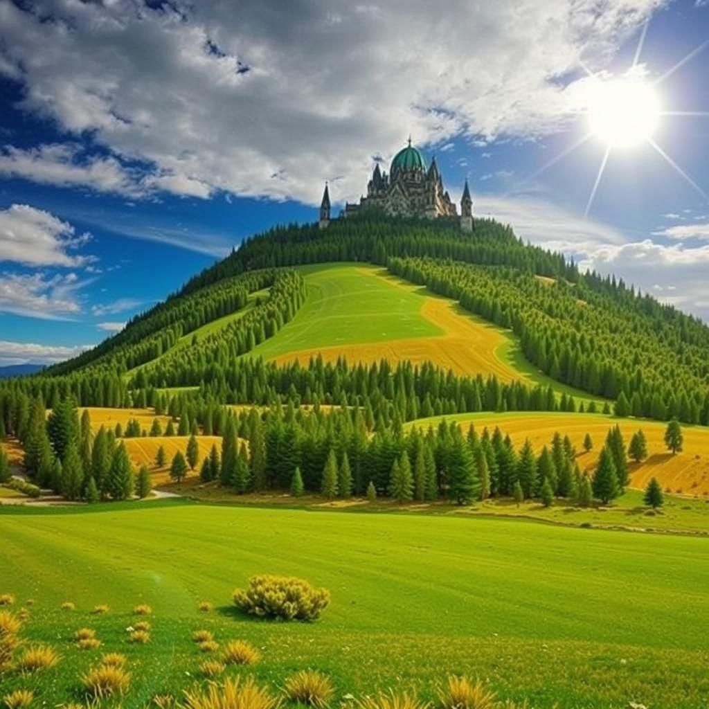 Vibrant Fractal Mandala in Digital Art Style