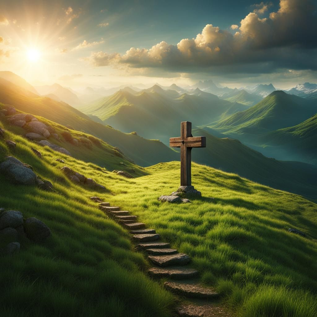 Mountain Cross Animation: A Digital Matte Painting