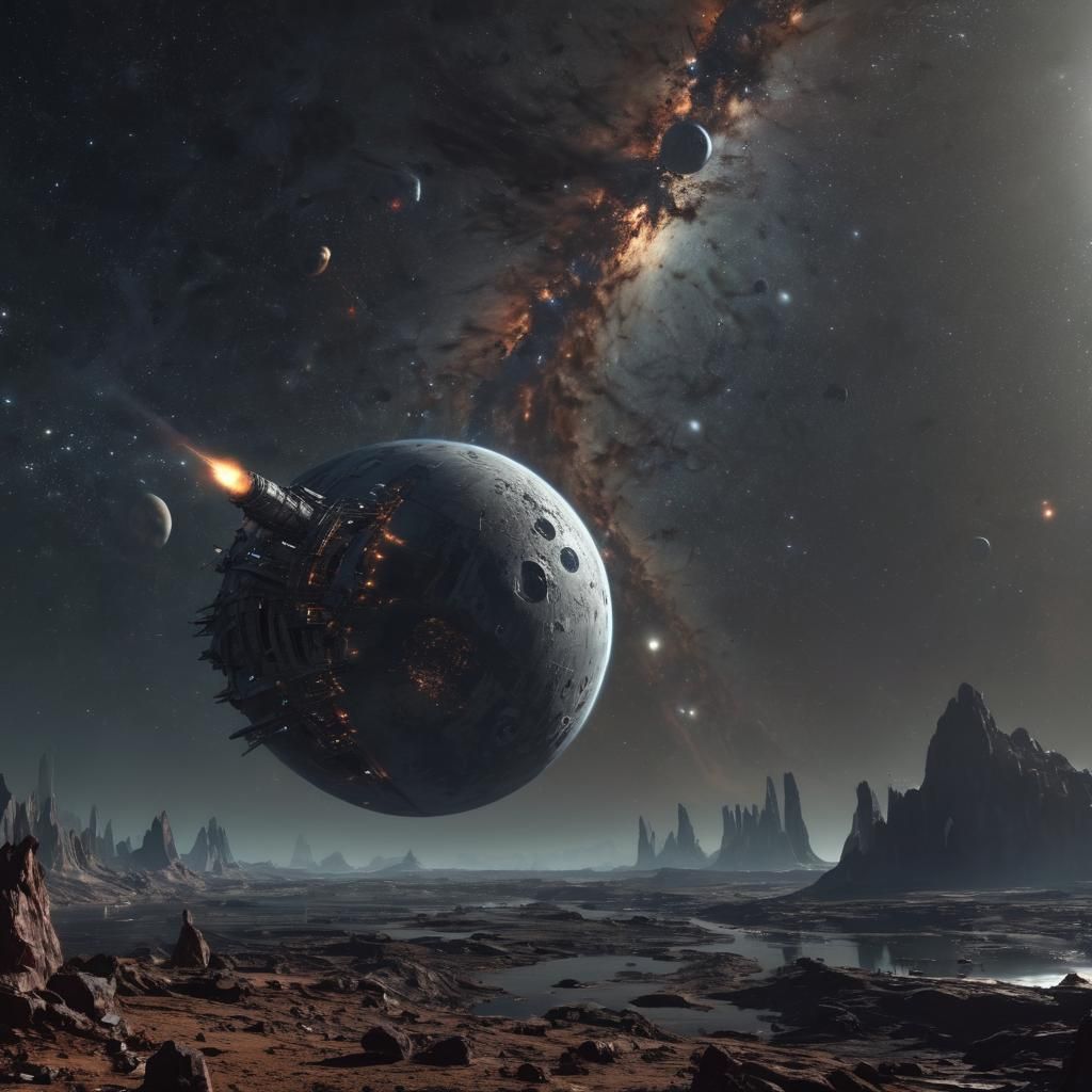 Epic Science Fiction Fantasy of Space Wreckage