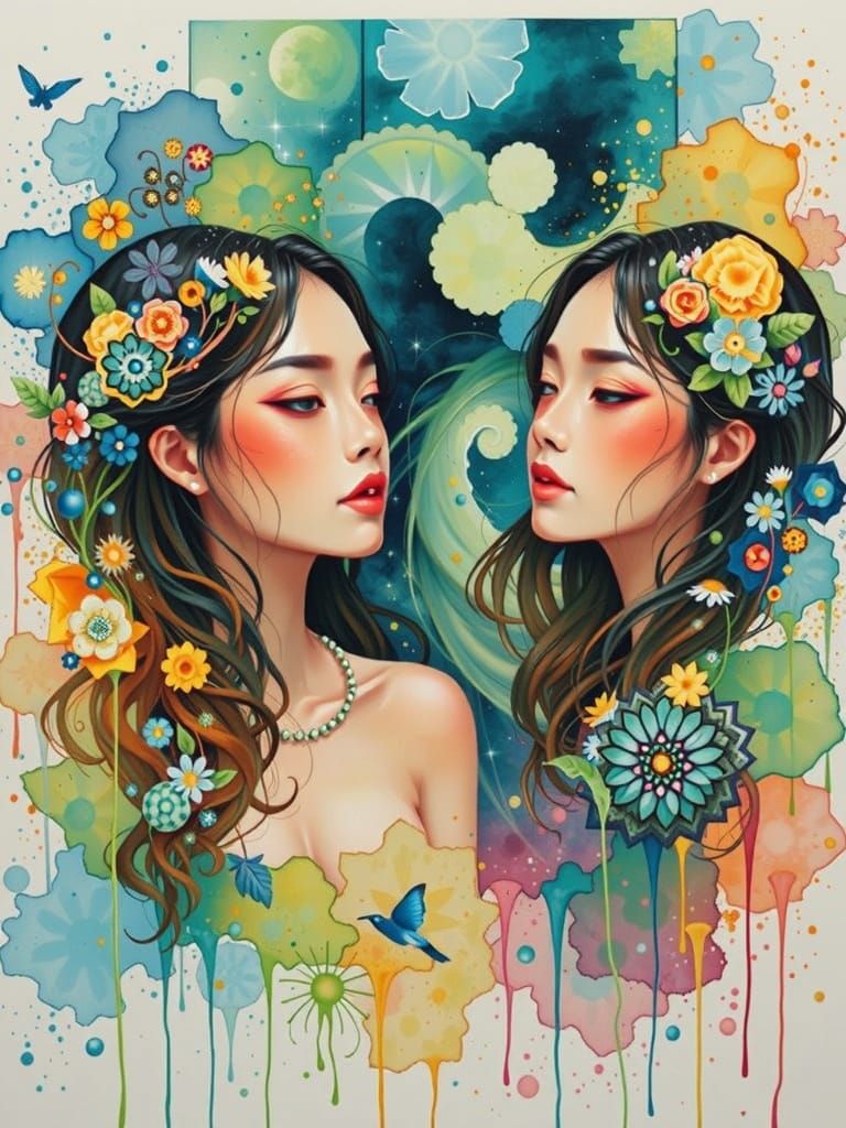 Yin and Yang Symbol in Minimalist Style