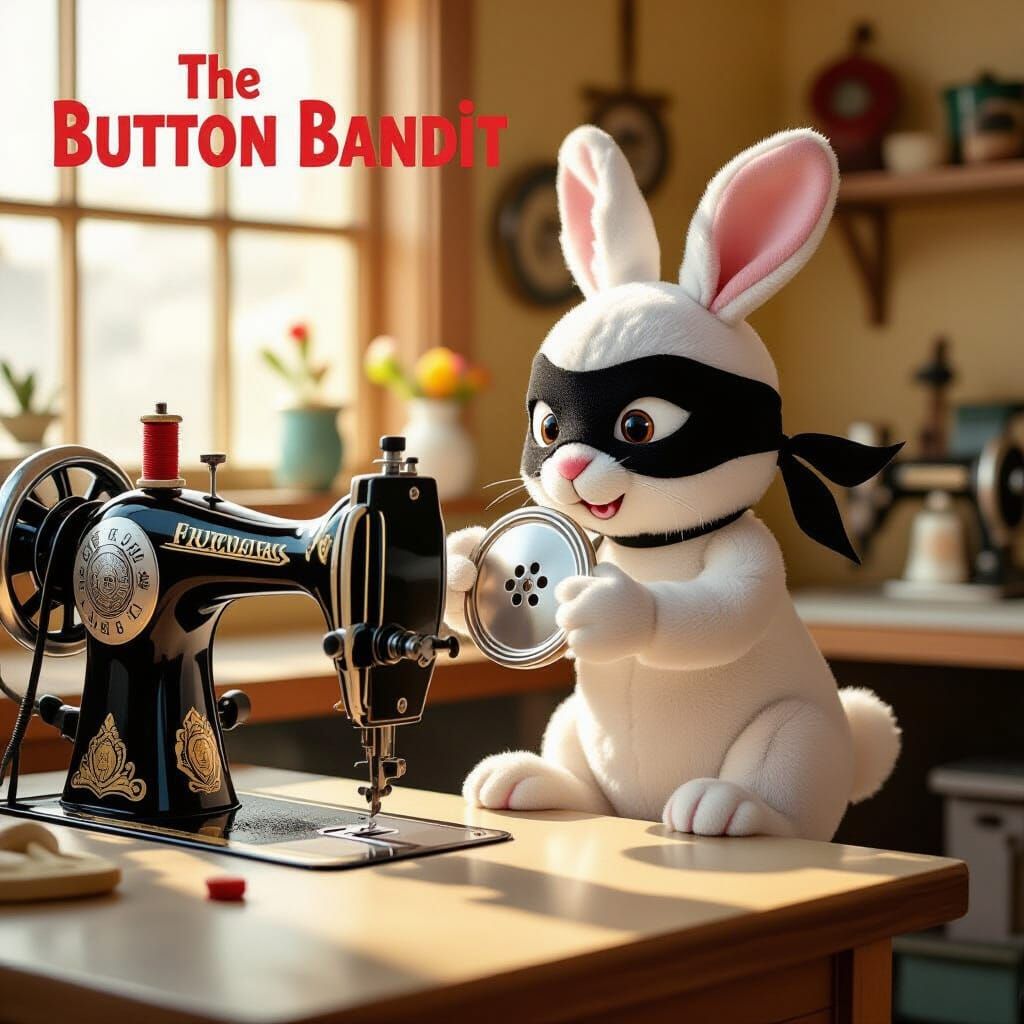 The Button Bandit: Quirky Comedy Movie Poster