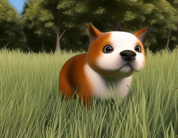 Hyperrealistic 3D Portrait of an English Bulldog