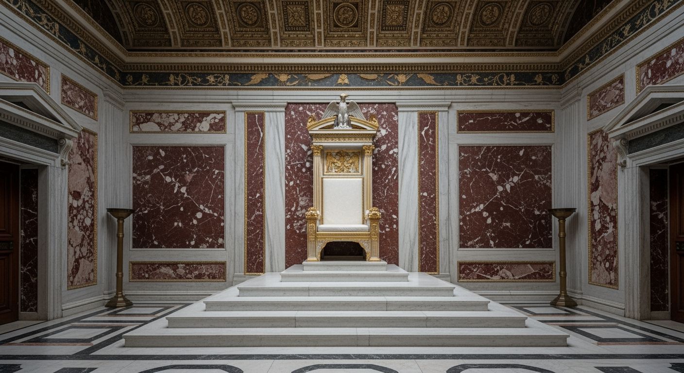 Lavish Throne Room in Ancient Rome Palace