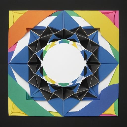 Origami Paper Folds Papercraft in Soft Focus