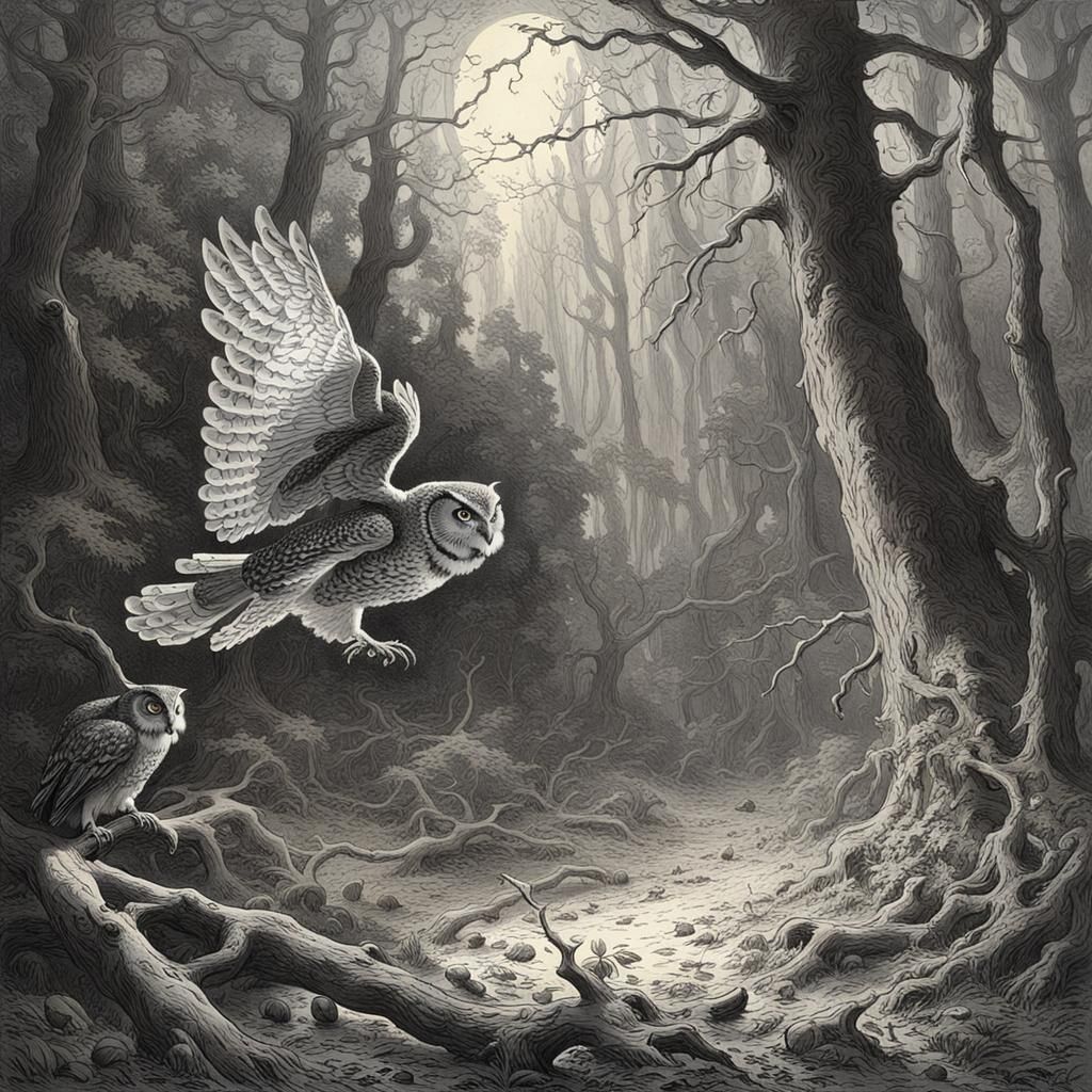 Terrifying Owl Pursues Mouse Through Woods