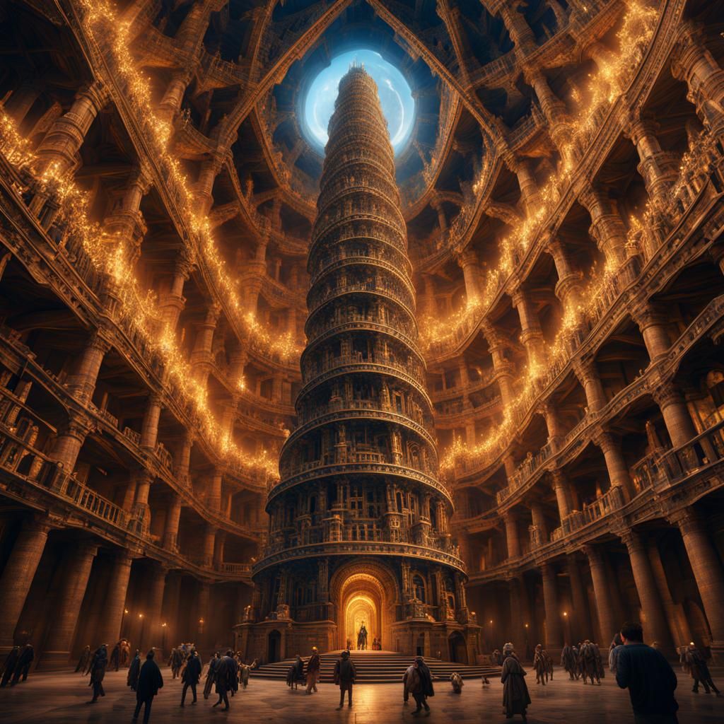 Tower of Babel: Hyperdetailed Matte Painting in 8K