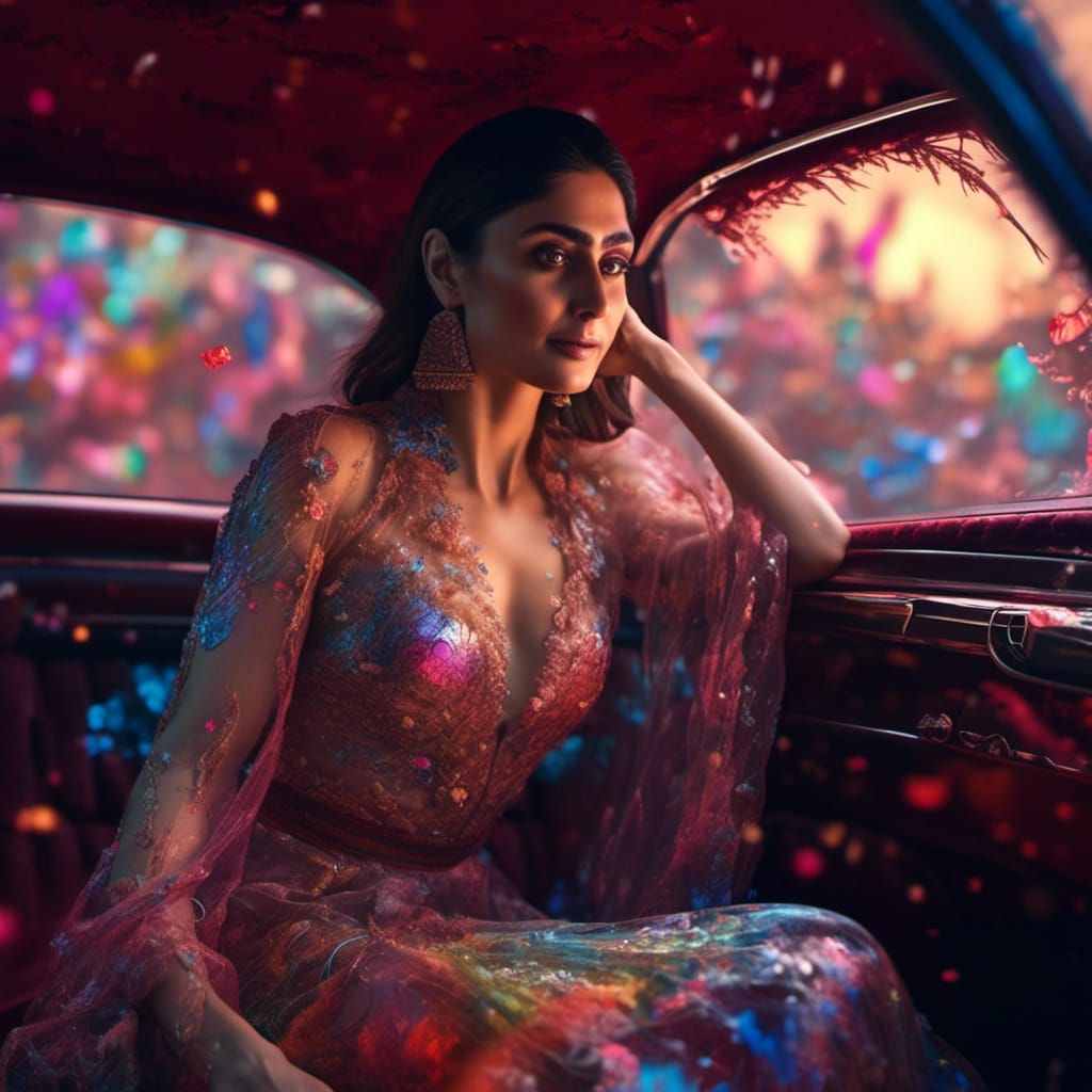 Kareena Kapoor Khan in Transparent Outfit, Matte Painting