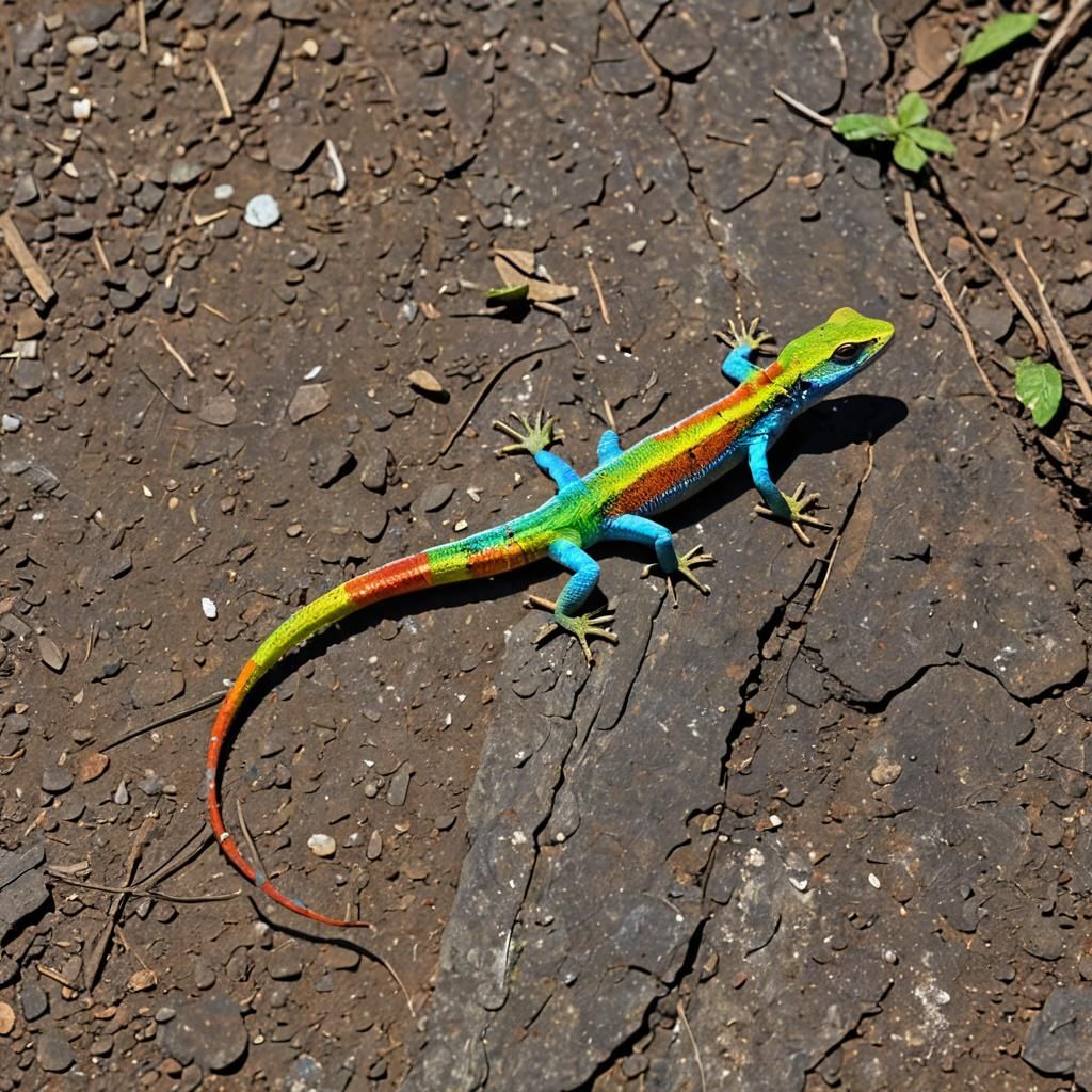 Rainbow Lizard Generated by AI
